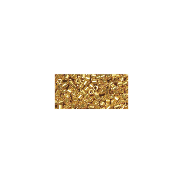 Miyuki Delica-Rocailles, 1,6mm ø, metallic, Dose, gold, 4g