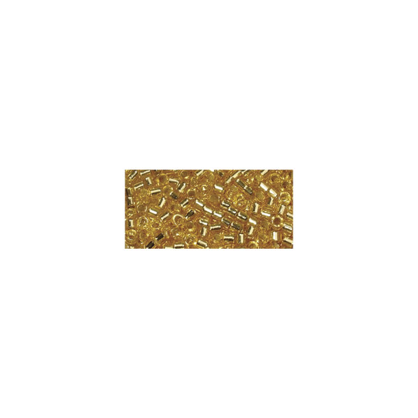 Delica-Rocailles, 1,6mm , mit Silbereinzug, Dose, helltopaz, 6g