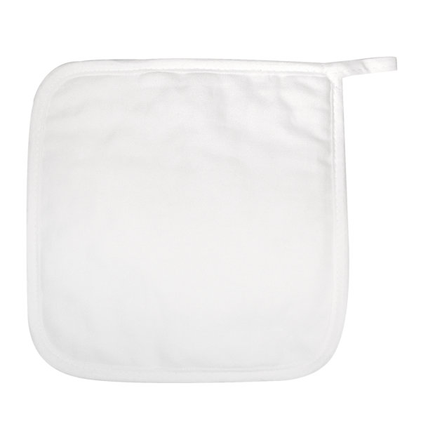 Topflappen, quadratisch, weiss, 19x19cm, SB-Btl 2Stück