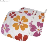 Topflappen, quadratisch, weiss, 19x19cm, SB-Btl 2Stück