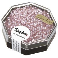 Delica-Rocailles, 1,6mm ø, perlglanz, Dose, rosé, 6g