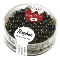Papillon-Rocailles, 3,2x6,5mm, Dose 18g, smaragd