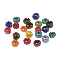 Glas-Grosslochradl, opak, ø 6,7 mm, Dose 55g, gemischt