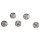 Rocailles metallic mit Grossloch, 5,5mm ø, Loch ø2mm, Dose 80Stück, silber