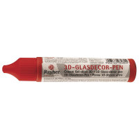 3-D Glasdecor-Pen, Flasche 30ml, klassikrot