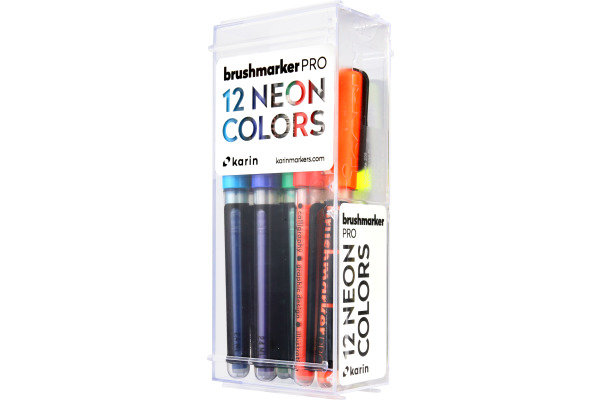 KARIN Brush Marker PRO 27C12 Neon colours 12 Stck