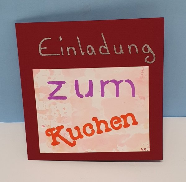 Karte "Einladung zum Kuchen" Eifachanders, das Bastel und Plotterp