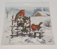 Serviette "Vögel im Winter" 1-er Set