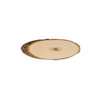2x Holzscheibe nature oval 20-23cm