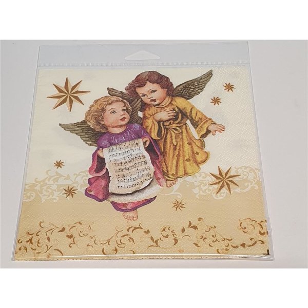 Serviette "Singende Engel elfenbein" 1-er Set