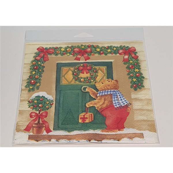 Serviette "Bäriger Besuch" 1-er Set