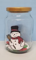 Würfelspiel-Glas Schneemann