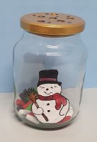 Würfelspiel-Glas Schneemann