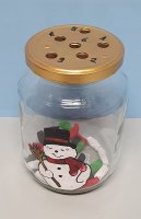 Würfelspiel-Glas Schneemann