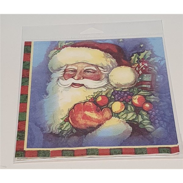 Serviette "Weihnachtsmann mit Deko" 1-er Set
