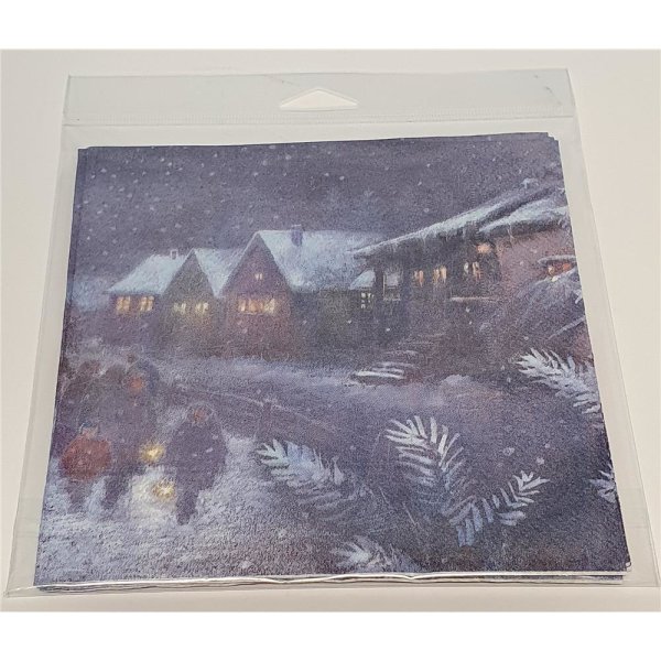 Serviette "Winterstimmung bei Dämmerung" 1-er Set