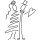 H.- Stempel Brautpaar beschwingt