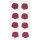 Textil-Sticker "Rosen" 7,5 x 16,5 cm rot