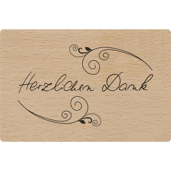H.- Stempel Herzlichen Dank, 4.2x7cm