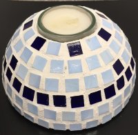 Teelichthalter Mosaik (blau gemischt)