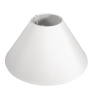 Lampenschirm, rund, konisch, 30 cm ø unten, 10 cm ø oben, H.: 19 cm, weiss