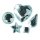 Acryl-Strasssteine zum Aufkleben, 3-12 mm, 5 Sorten, SB-Btl 58Stück, türkis