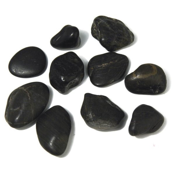 Fluss-Kiesel, Steingröße ca. 2-3 cm, Beutel 1kg, schwarz