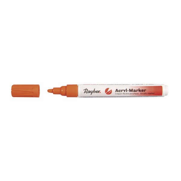 Acryl-Marker, Rundspitze 2-4 mm, mit Ventil, orange