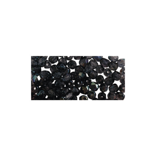 Glas Schliffperle, 3mm , Dose 100Stck, onyx irisierend