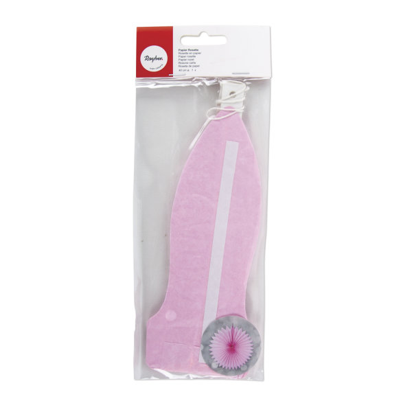 Papier Rosette, 40cm , puderrosa, SB-Btl 1Stck