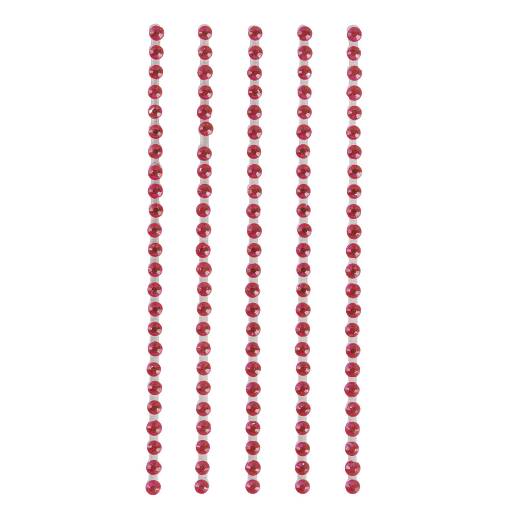 Plastik-Strasssteine, selbstklebend, 3 mm, SB-Btl. 120 Stück, pink