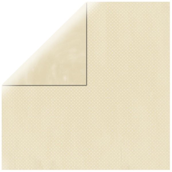 Scrapbookingpapier Double Dot, 30,5x30,5cm, 190g/m2, elfenbein