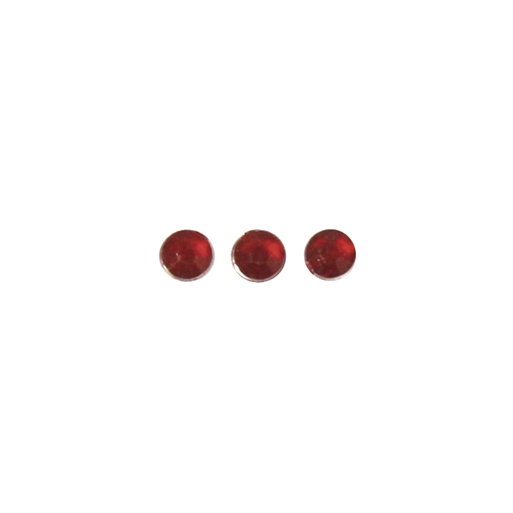 Plastik-Strasssteine, selbstklebend, 3 mm, SB-Btl. 120 Stück, rot