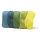 Merino-Kammzug, superfein, 18 mic, 5x10g sortiert, SB-Btl 50g, Grün-Töne