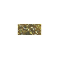 Rocailles, 4 mm ø, mit Silbereinzug, Dose 17 g, gold