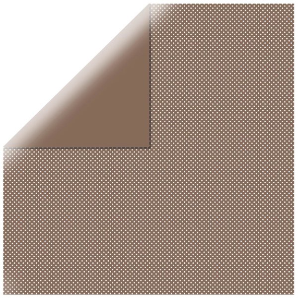 Scrapbookingpapier gepunktet, 30,5x30,5cm, 190g/m2, schokolade