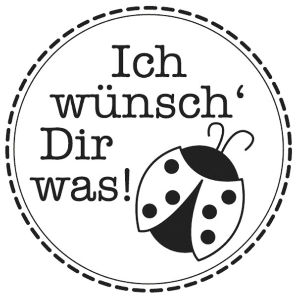 Mini-Holzstempel Ich wnschDir, 2cm 