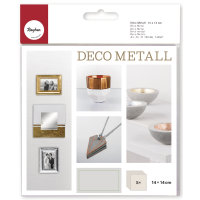Deco-Metall, 14x14cm, SB-Btl 5Blatt, gold
