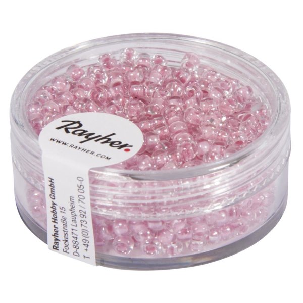 Rocailles Arktis, gelstert, 2,6 mm , Dose 17g, zartrosa