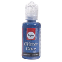 Glitter-Glue metallic, Flasche 20 ml, saphirblau