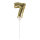 Folienballon Topper Zahl 7, gold, Ballon 13cm +Stecker 19cm, SB-Btl 1Stück