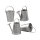 Metall-Giesskanne+Eimer, 2-3 cm, SB-Btl. 4 Stück, 2 Sorten