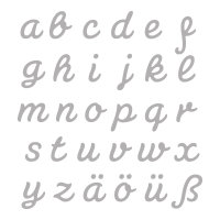 Stanzschabl. Set: Connected Alphabet, ø1,7-2cm,lower case, SB-Btl 30Stück