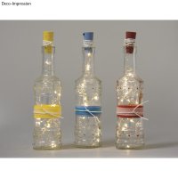 Glas Flasche, 21cm, øunten:6cm, ø oben:2,3cm (Öffnung)