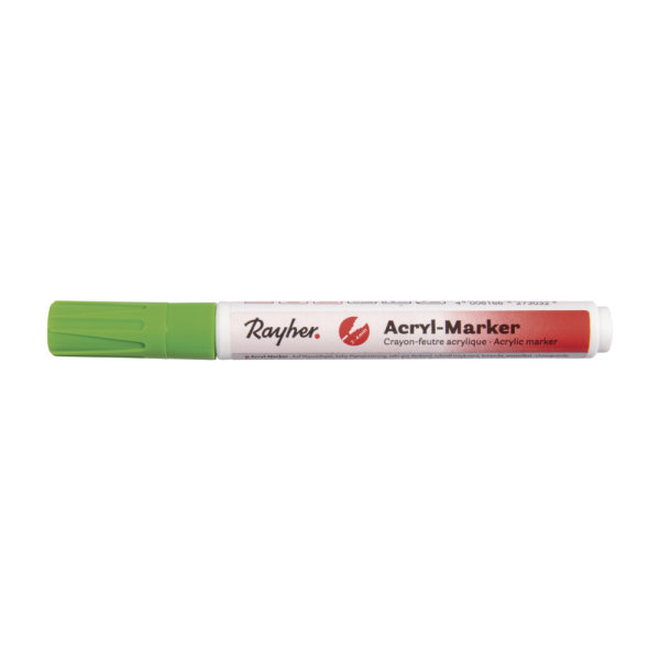Acryl-Marker, Rundspitze 2-4 mm, mit Ventil, giftgrün