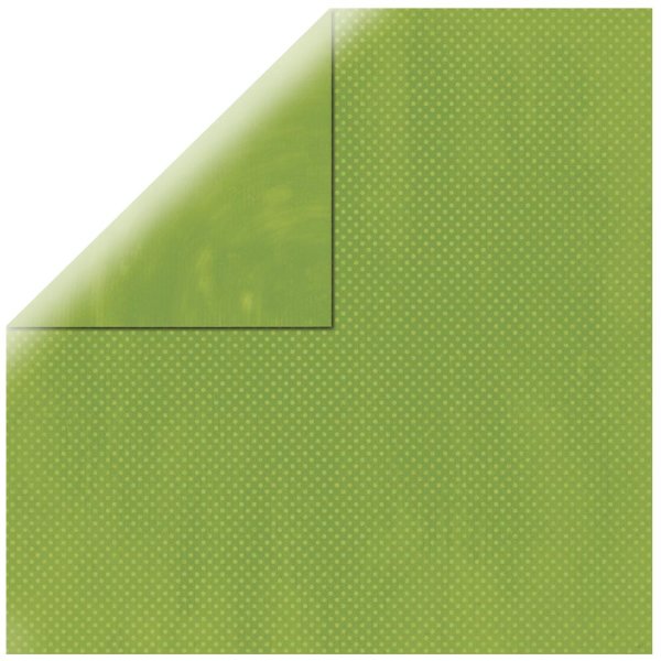 Scrapbookingpapier Double Dot, 30,5x30,5cm, 190g/m2, apfelgrün