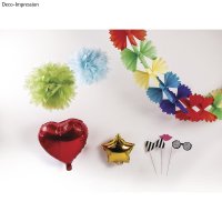 Folienballon Herz, klassikrot, 46x49cm, SB-Btl 1Stück