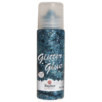 Glitter-Glue grob, Flasche 50ml, royalblau