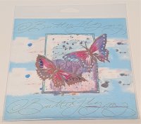Serviette "Schmetterlinge" 1-er Set (blau)