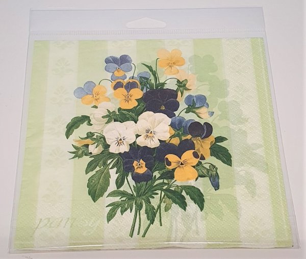 Serviette "Stiefmütterchen" 1-er Set